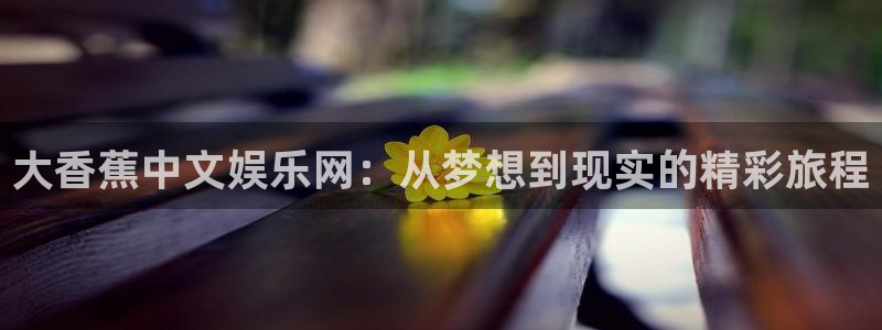 7790必发集团体育官网注册：大香蕉中文娱乐网：从梦想到现实的精彩旅程